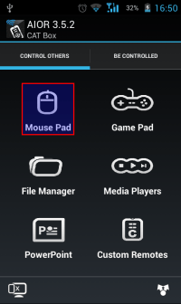 Aio Remote Pro Android Mouse Pad